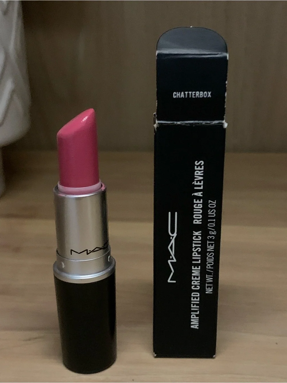MAC Cosmetics Amplified Creme Lipstick — Vibrant Pink Chatterbox